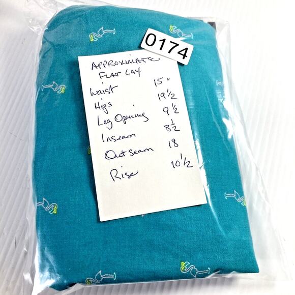 Flamingo Chino Shorts Mens 30x8.5 Teal Stretch Golf Summer Preppy Resort George - Picture 11 of 11